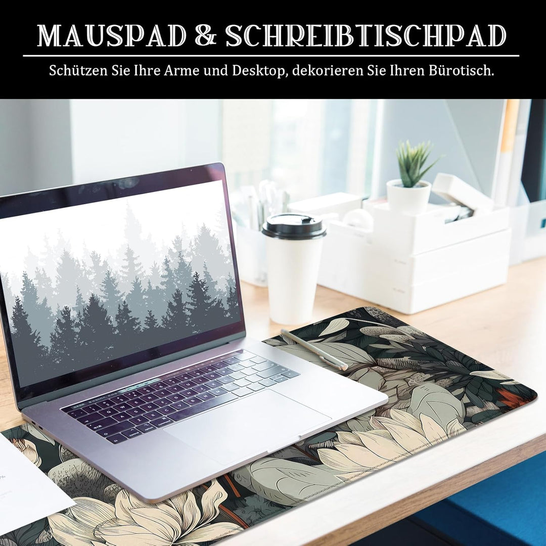 Schreibtischunterlage xl Mauspad Blumen 80x30 cm Gross Gaming Mousepad PC Professionelle Gamer Mausp