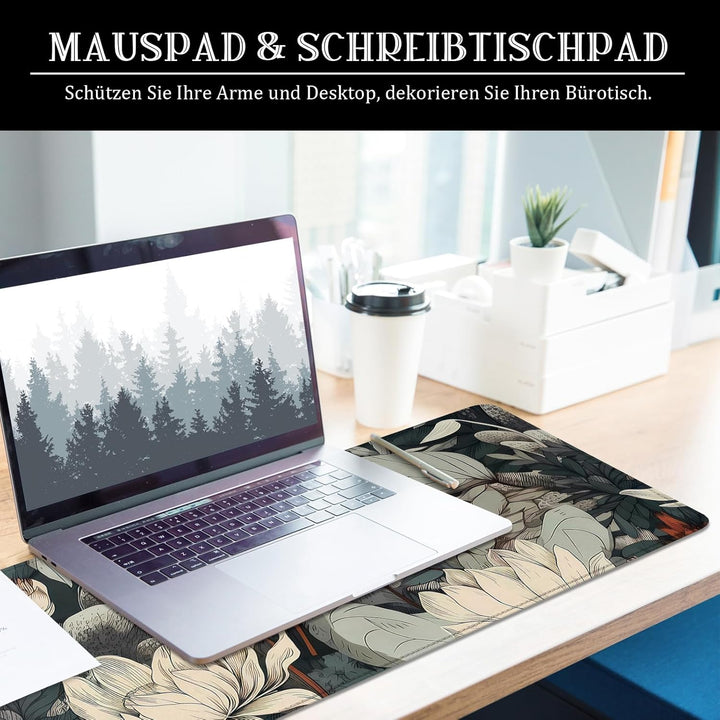Schreibtischunterlage xl Mauspad Blumen 80x30 cm Gross Gaming Mousepad PC Professionelle Gamer Mausp