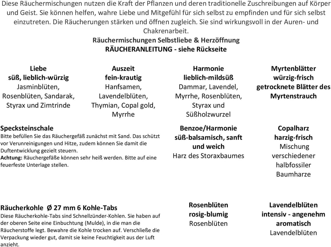 Räuchern Starter Set 12-TLG Zubehör für Anfänger, auch für Weihrauch geeignet + 7 cm Räucherschale +
