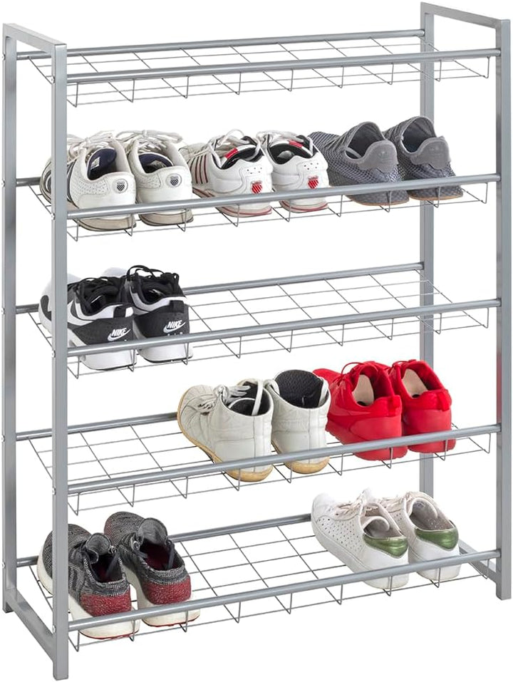 HAKU Möbel 38728 Schuhregal 80 x 30 x 106 cm, alu, 80 x 30 x 106 cm