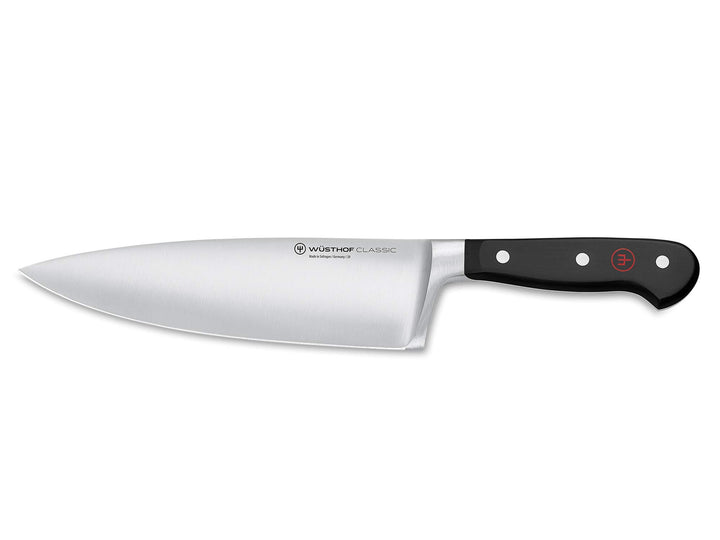 WÜSTHOF Classic Kochmesser 20 cm, Silber 20 cm Kochmesser Vollkropf, extra breit, 20 cm Kochmesser V