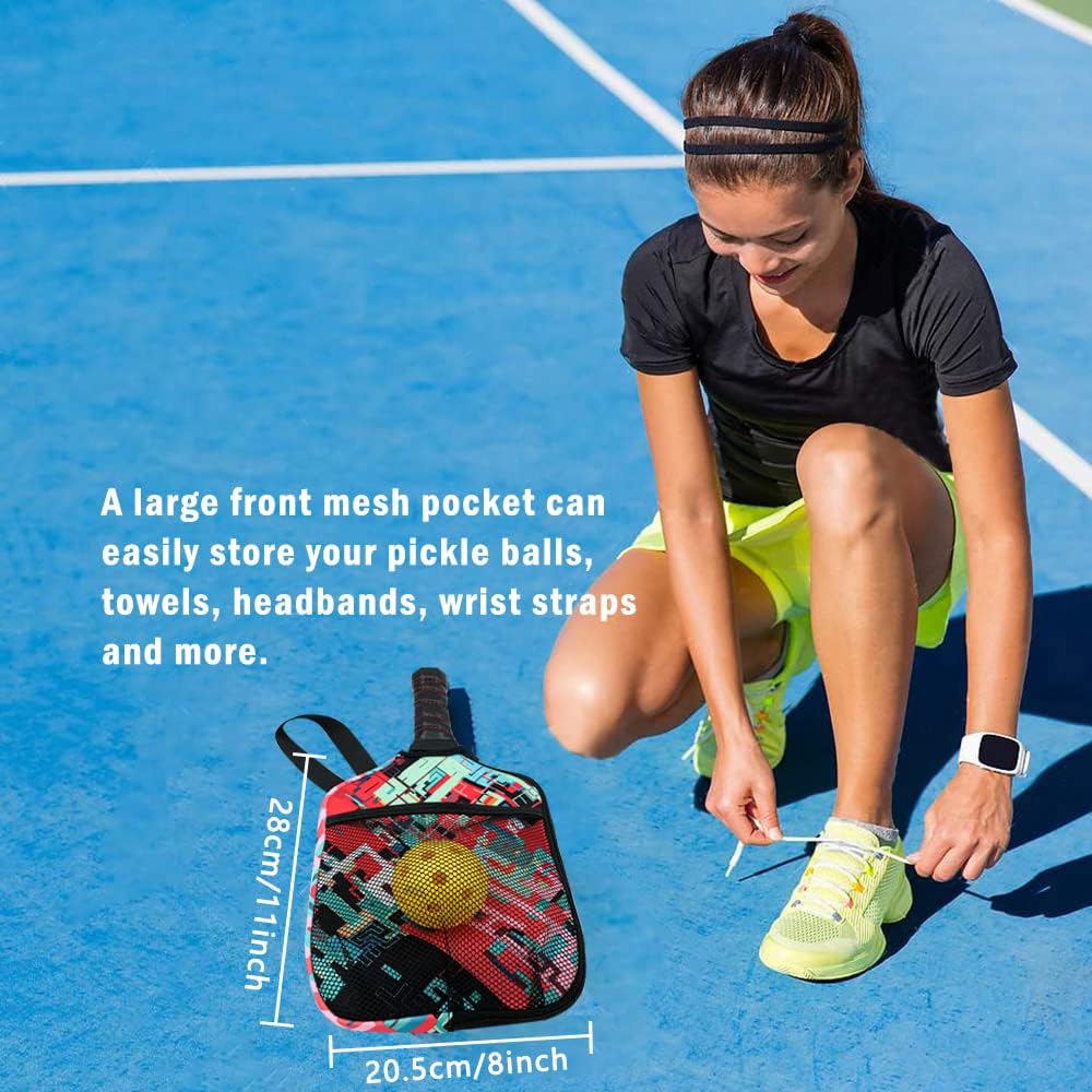 HEYSKAY Pickleball-Paddelhülle Pickleball-Schlägertasche mit Griffschlaufe Pickle-Ball-Ausrüstung, s