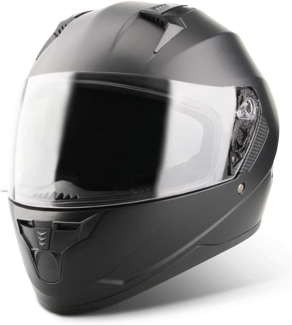 VINZ Kennet Integralhelm mit Sonnenblende | Motorrad Helm Vollvisierhelm Mopedhelm | Motorradhelm Fu