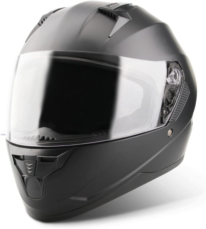 VINZ Kennet Integralhelm mit Sonnenblende | Motorrad Helm Vollvisierhelm Mopedhelm | Motorradhelm Fu