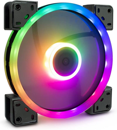 Inter-Tech Lüfter 140 x 140 x 25 mm Argus RGB-Fan Set RS-14 3 Stück 88885536
