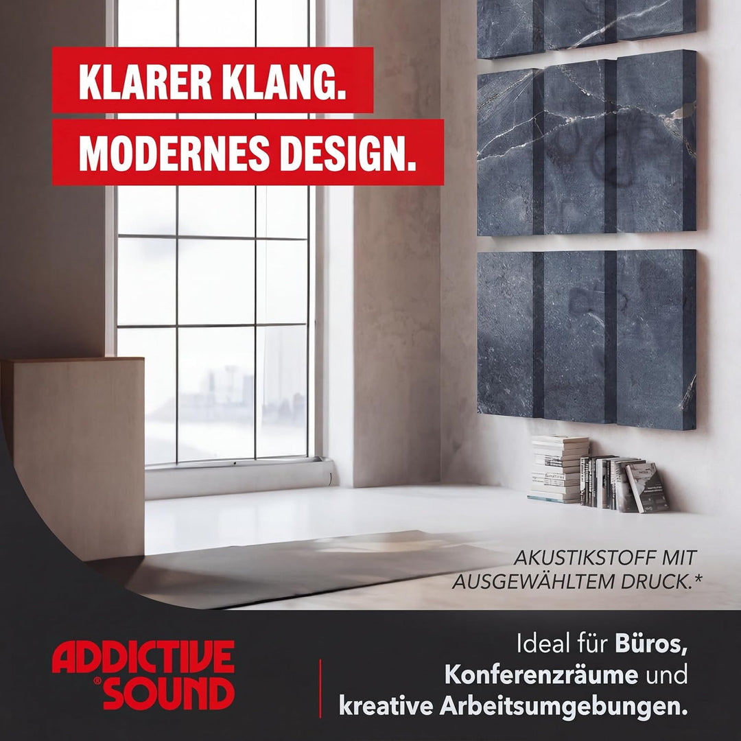 Addictive Sound Schalldämmung Wand 100x50x11cm mit Grafiken - Akustikpaneele Wand - Schallabsorber B