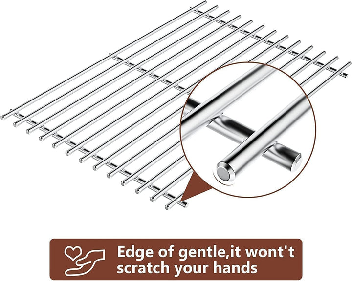 GFTIME 7637 Edelstahl Grillrost 44,5x26cm ，69866 Edelstahl Grill-Warmhalterost ，7635 Flavorizer Bars