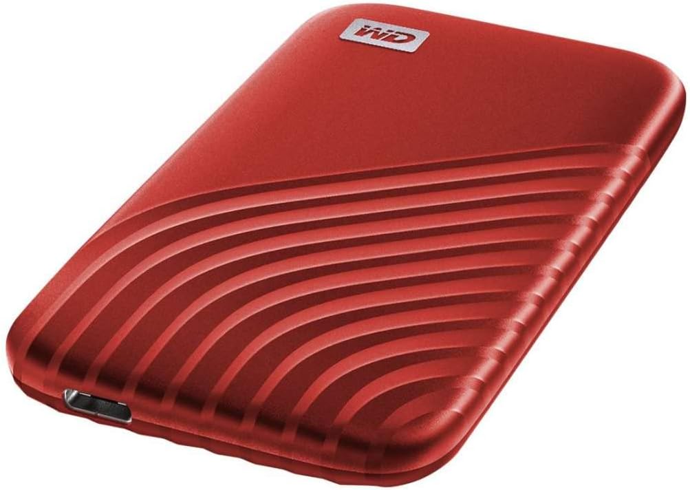 WD My Passport SSD 1 TB mobiler SSD Speicher (NVMe-Technologie, USB-C und USB 3.2 Gen-2 kompatibel,