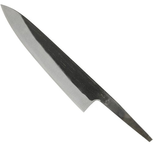 Klingenrohling mit schwarzer Schmiedehaut, dreilagig, Gyuto 180 mm