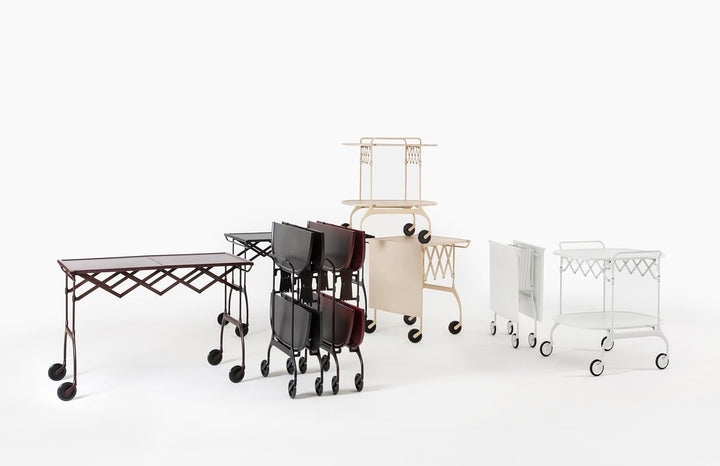 Kartell Battista, Servierwagen, Pflaume Pflaume Lackierter Struktur, Pflaume Lackierter Struktur