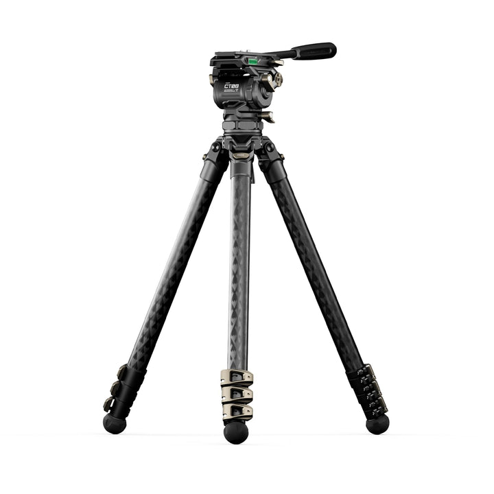Tilta Video Kamera Stativ mit 75mm Bowl Cine Fluid Kopf mit 3-stufigen Carbonfaser-Stativbeinen Max.