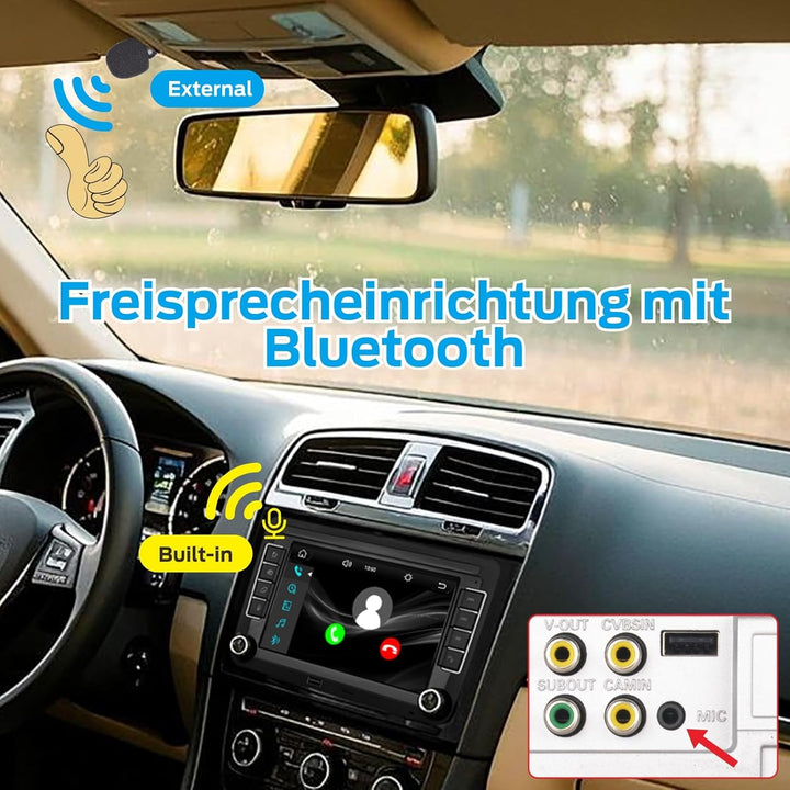 Autoradio für VW Passat Caddy Tiguan Touran Golf 5 6 GTI T5 EOS Polo mit Wireless Carplay Android Au