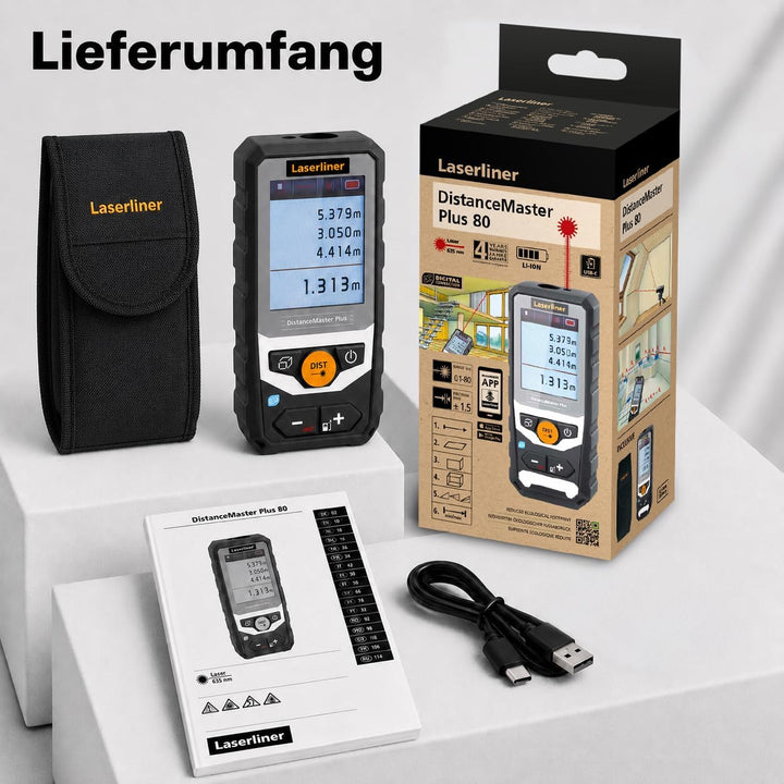 Laserliner Laser Entfernungsmesser, DistanceMaster DistanceMaster Plus 80, DistanceMaster Plus 80