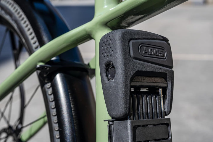 ABUS Faltschloss BORDO One 6000AF mit Halterung - smartes Fingerprint-Fahrradschloss mit Alarm - Öff