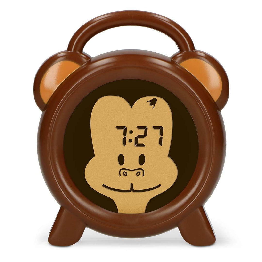 Alecto BC-100 Monkey Wecker Kinder - Kinderwecker USB Aufladbar - Kinder Wecker mit Nachtlicht - Sch