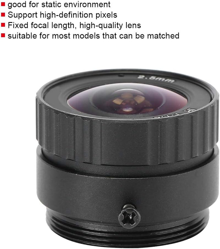 Shanrya HD-Bild CCTV-Objektiv High Definition Fest 2,5 mm CS Fest-Non-Zoom-Objektiv für CCTV DSLR Ab