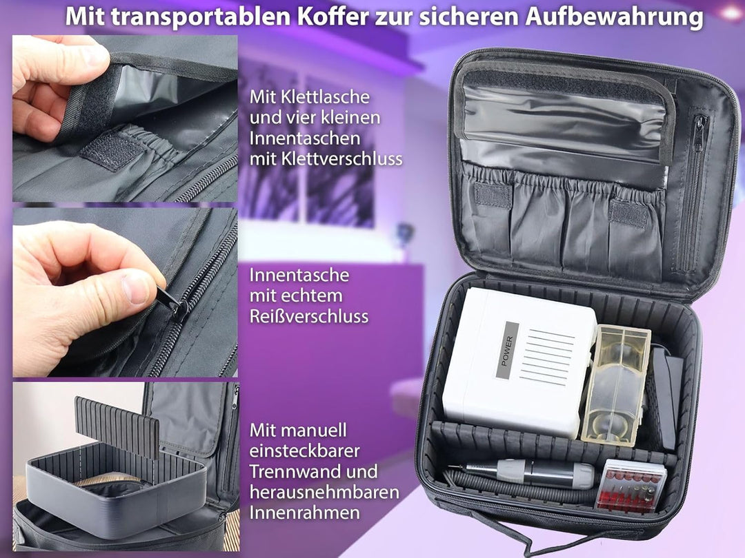 Power Fusspflegegerät Pediküre Gerät zur Fusspflege mit starker Leistung bis zu 30.000 Umdrehungen E