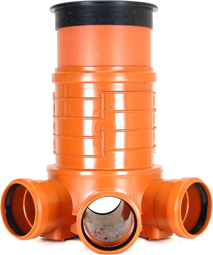 KG Schacht DN300 - Komplett SET- Schachtboden Steigrohr Deckel Hofablauf, KG Abwasserschacht DN300 S