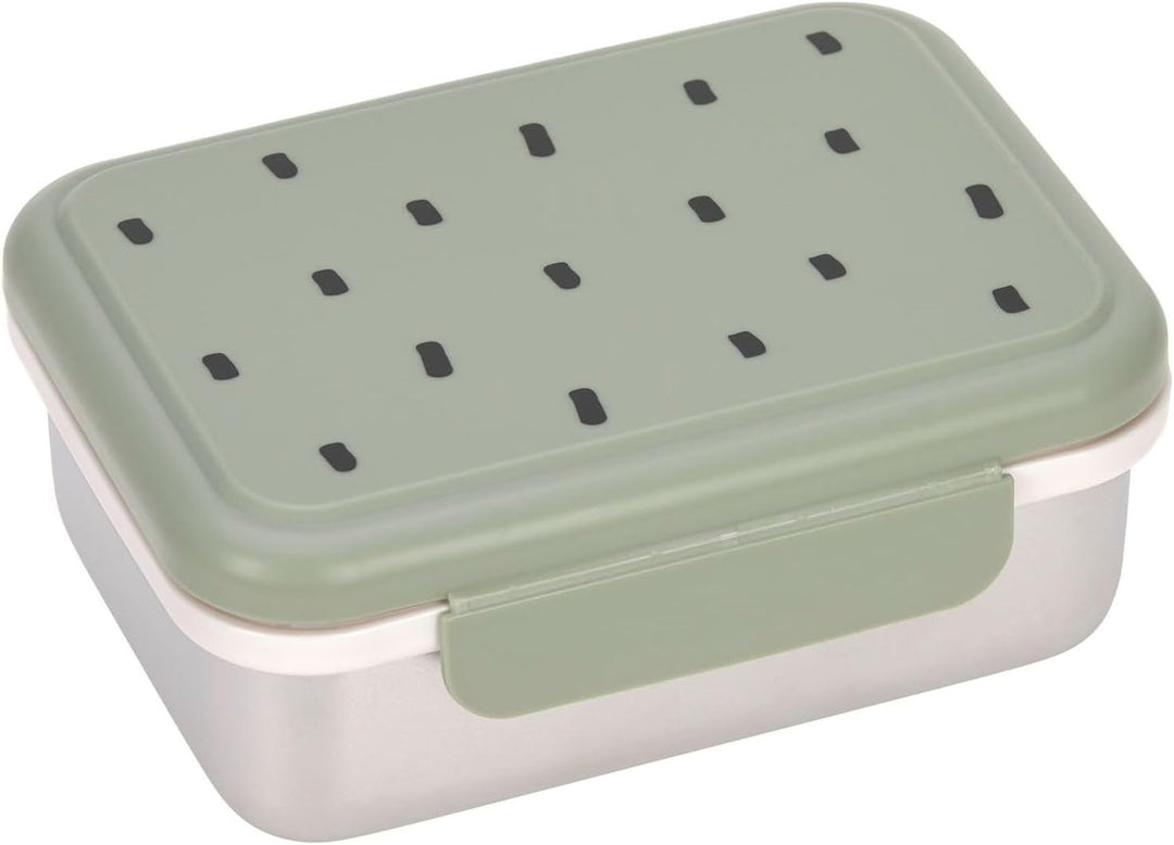 LÄSSIG Kinder Brotdose Edelstahl Lunchbox Frühstücksbox Nachhaltig Kindergarten Schule/Happy prints