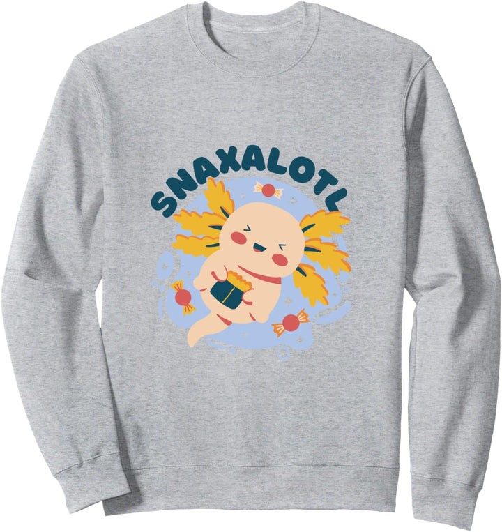 Snaxalotl l Niedlicher Axolotl mit Snacks Kawaii Stil Sweatshirt