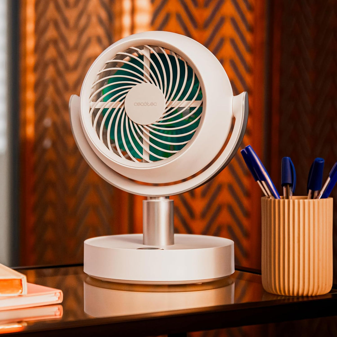 Cecotec Tischventilator EnergySilence 800 Cyclone Desk Portable, DC Motor 10 W, 6 Zoll, 4000 mAh Akk