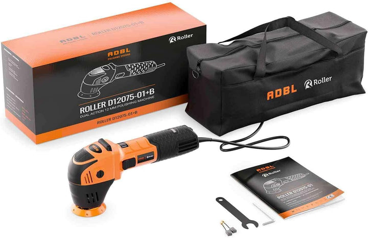 ADBL Roller D12075-01 Exzenter Poliermaschine 12mm Hub mit Tasche, 12mm Hub