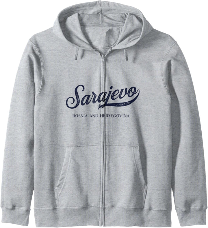 Retro Bosnien und Herzegowina Stadt - Vintage Sarajevo Kapuzenjacke
