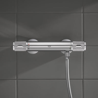 GROHE Precision Feel - Thermostat- Brausearmatur (wassersparend, mit Rändelstruktur, Verbrühschutz,