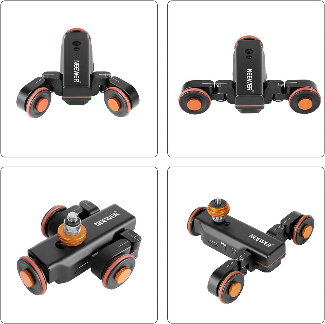 NEEWER 3 Räder Drahtloser Videokamera Stativ Dolly,3 Gang Motorisierte Elektrische Schiene Dolly Aut