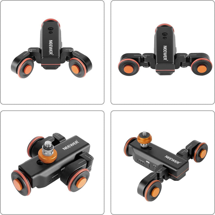 NEEWER 3 Räder Drahtloser Videokamera Stativ Dolly,3 Gang Motorisierte Elektrische Schiene Dolly Aut