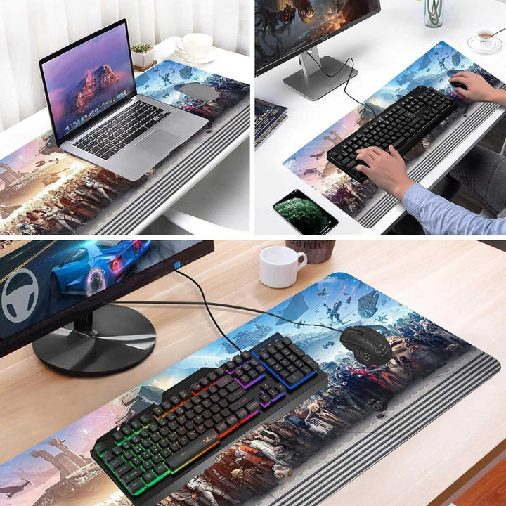 Grosses Gaming-Mauspad mit der ausgewählten Schreibtischunterlage, Mauspad mit rutschfester Gummiunt