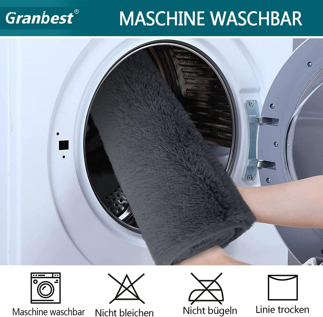 Granbest Shaggy Teppich Hochflor Langflor Teppiche für Wohnzimmer Moderner Flauschiger Kurzflor Tepp