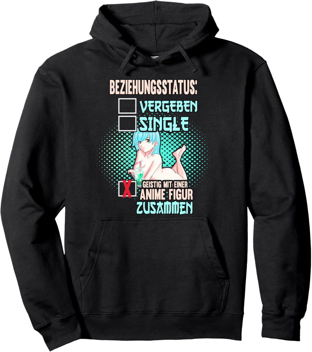 Lustig Geistig mit einer Anime Figur Spruch Otaku Bubble Tea Pullover Hoodie