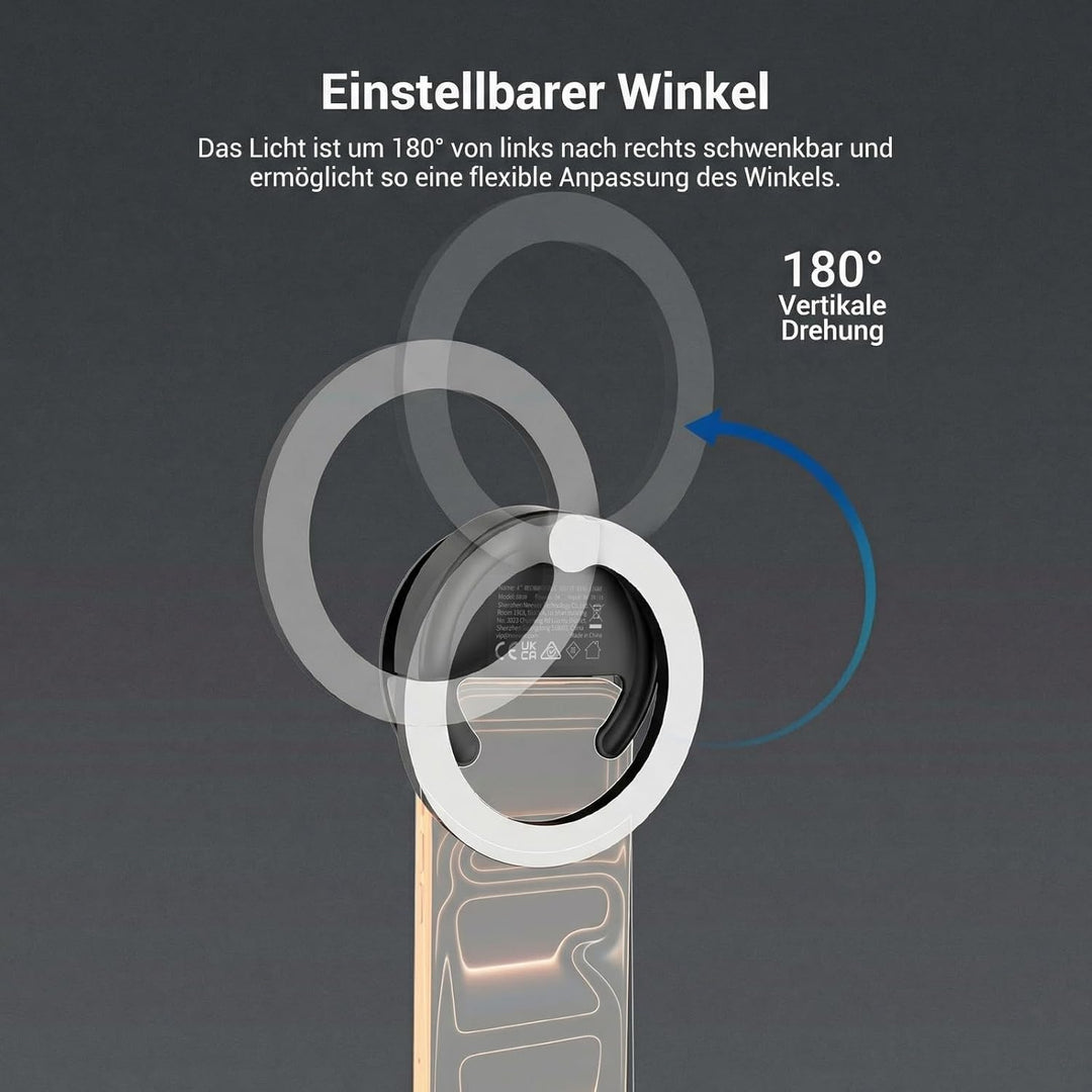 NEEWER ENTRY LEVEL VERSION 4" Selfie Ring Light Handy kompatibel mit iPhone, 5W zweifarbiges wiedera