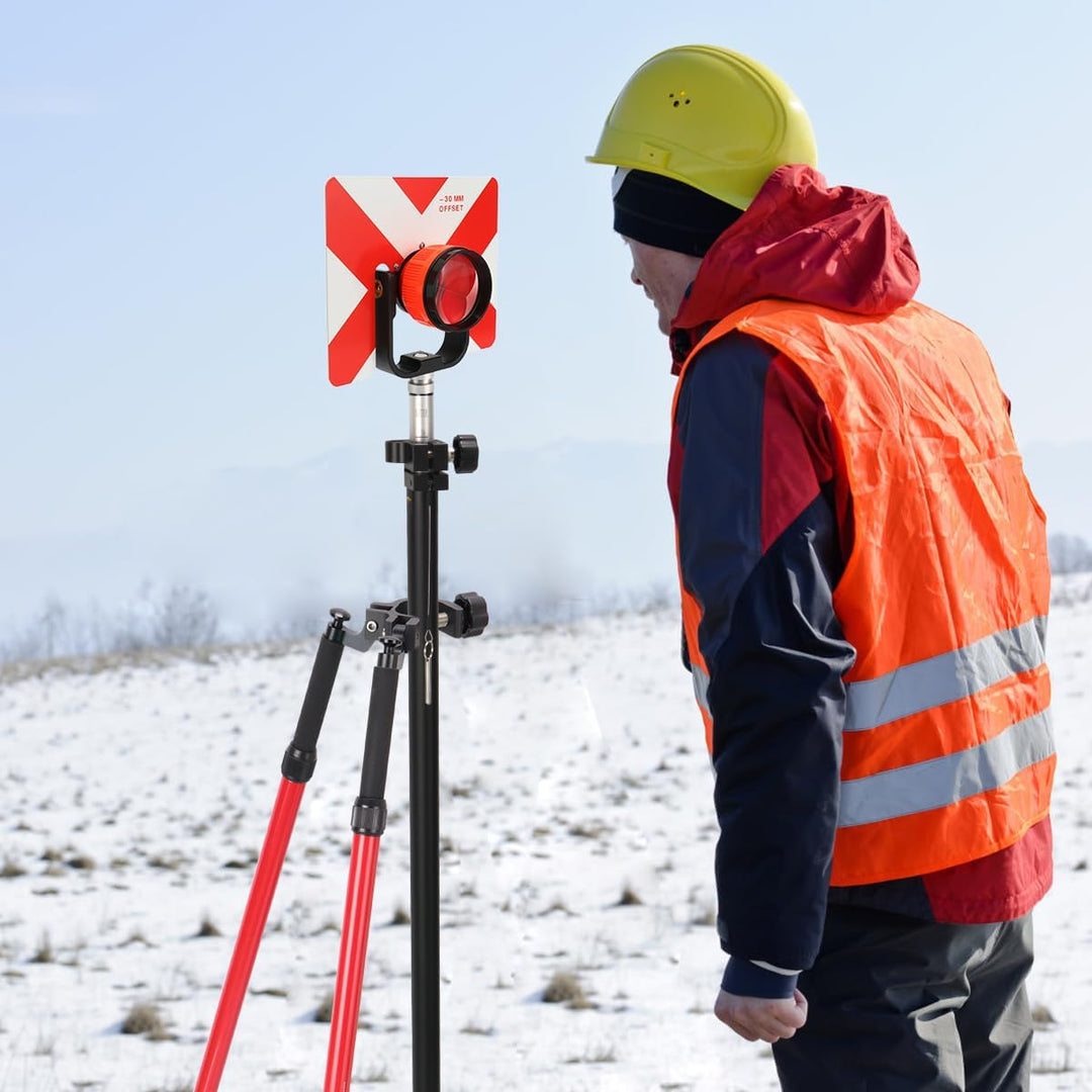 Zweibein-Vermessungs-Daumenentriegelung, Aluminium-Zweibein für Prismenstangen, Vermessung und GPS-S