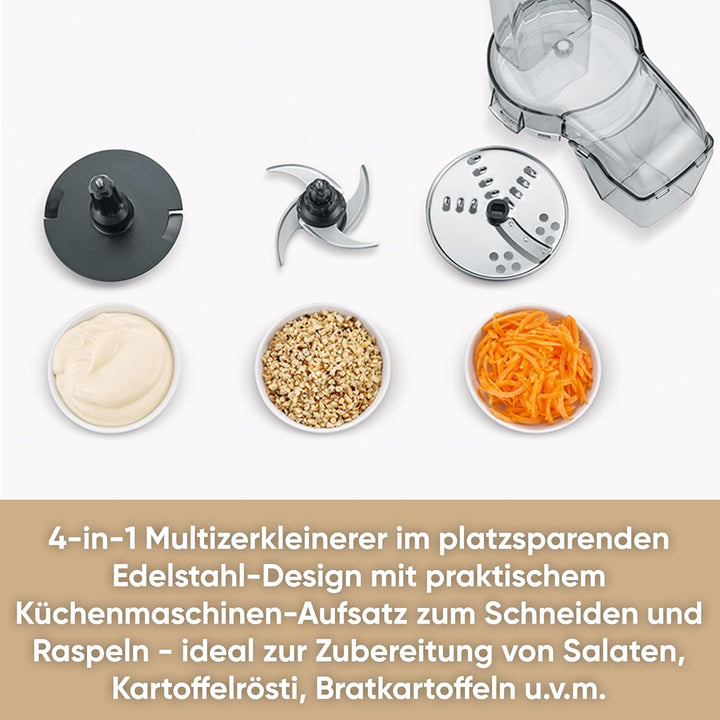 SEVERIN Kompakt-Multizerkleinerer, Universalzerkleinerer für grobes und feines Zerkleinern, Küchenma