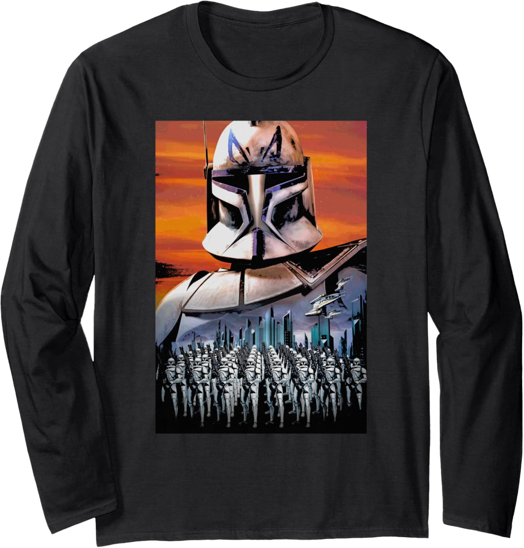 Star Wars Clone Wars Captain Rex Clone Troopers Langarmshirt