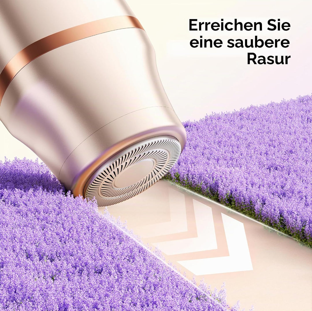 Intimrasierer für Frauen, Rasierer Damen Intimbereich Sanft, 2 in 1 Elektrischer Damenrasierer, Biki