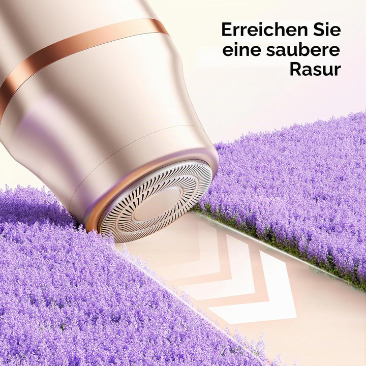 Intimrasierer für Frauen, Rasierer Damen Intimbereich Sanft, 2 in 1 Elektrischer Damenrasierer, Biki