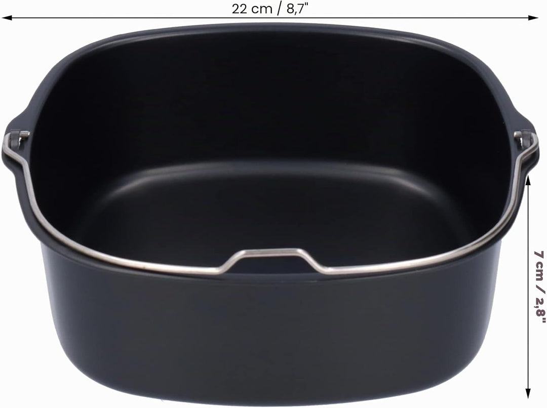 Kuchenform, 22 x 7cm Kuchen Pizza Luftfritteuse Backform Fassform Eisenfritteus Kuchenform Eimer Kuc