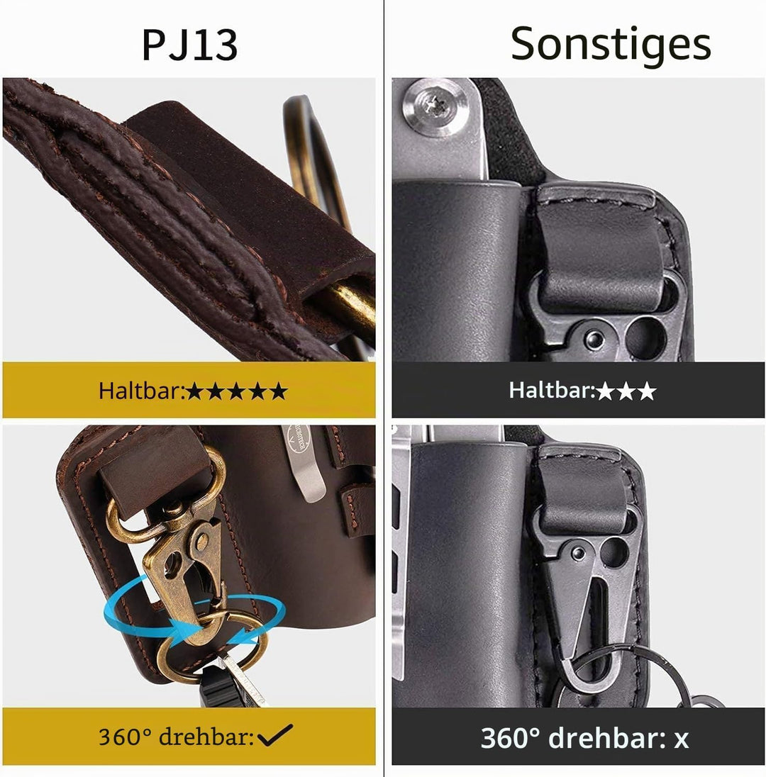 VIPERADE PJ13 Plus Leder EDC lederscheide Tasche Organizer Leder Taktischer Multitool Halter Leder T