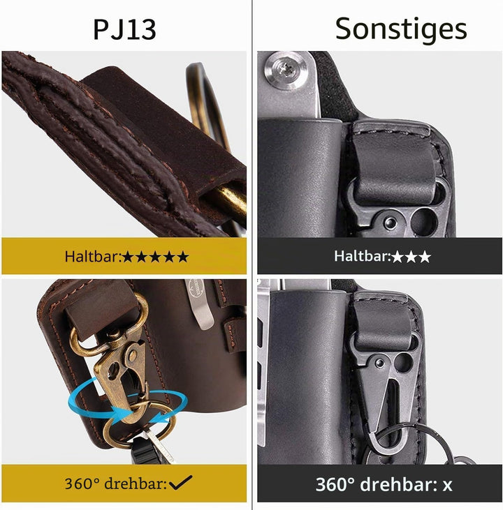 VIPERADE PJ13 Plus Leder EDC lederscheide Tasche Organizer Leder Taktischer Multitool Halter Leder T