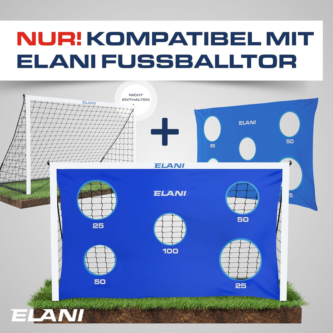 ELANI Fussballtor - wetterfest, sicher & rostfrei - 240x150cm - überall mitnehmbar & einfach aufzuba