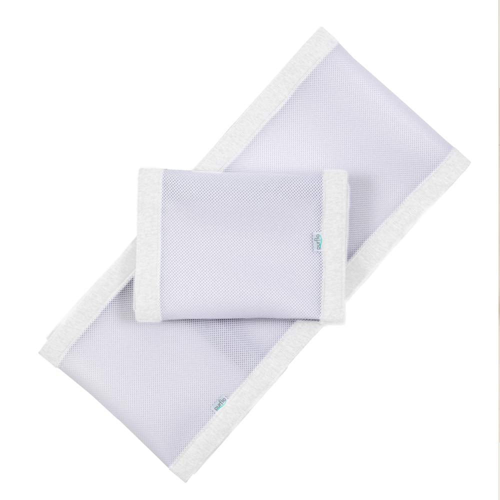 Purflo Nestchen | Babybettumrandung | Kinderbettumrandung | Atmungsaktive Nestchen | Weiches Weiss