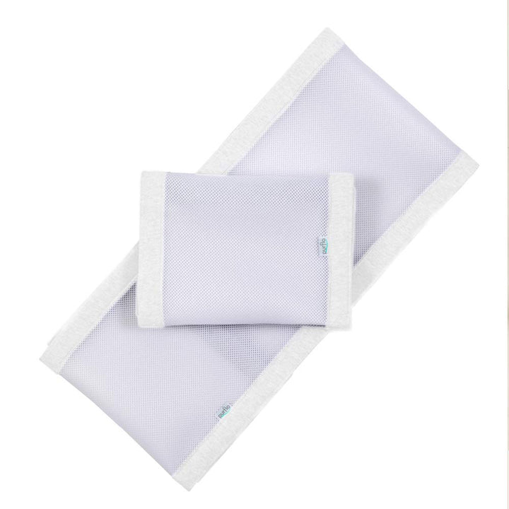 Purflo Nestchen | Babybettumrandung | Kinderbettumrandung | Atmungsaktive Nestchen | Weiches Weiss