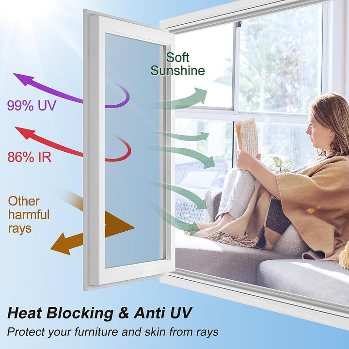 Spiegelfolie Selbstklebend Sonnenschutzfolie Fenster innen UV-Schutz Reflektierende Fensterfolie Sil
