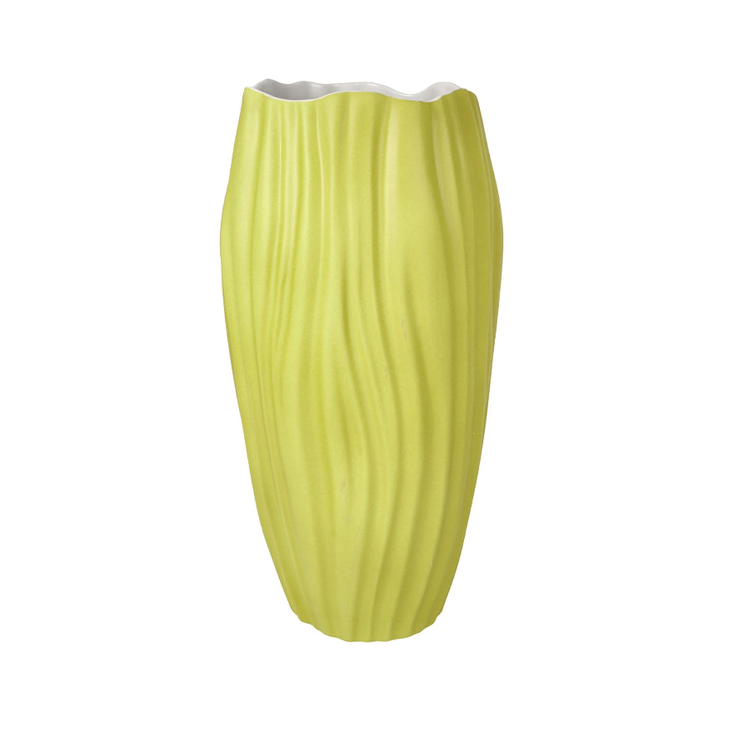 Goebel Vase Spirulina Colori in der Farbe Hellgrün, aus Biskuit-Porzellan hergestellt, Masse: 15,5 x