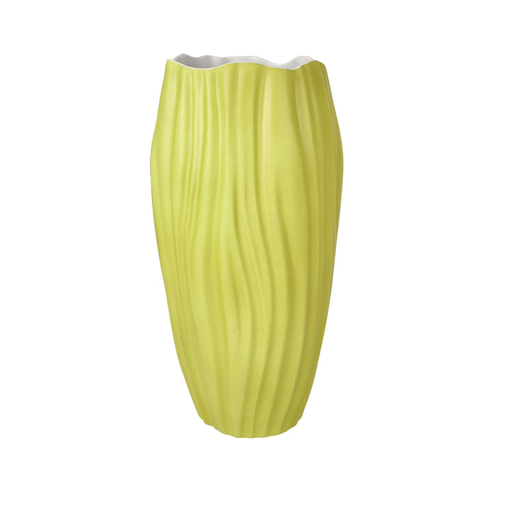 Goebel Vase Spirulina Colori in der Farbe Hellgrün, aus Biskuit-Porzellan hergestellt, Masse: 15,5 x