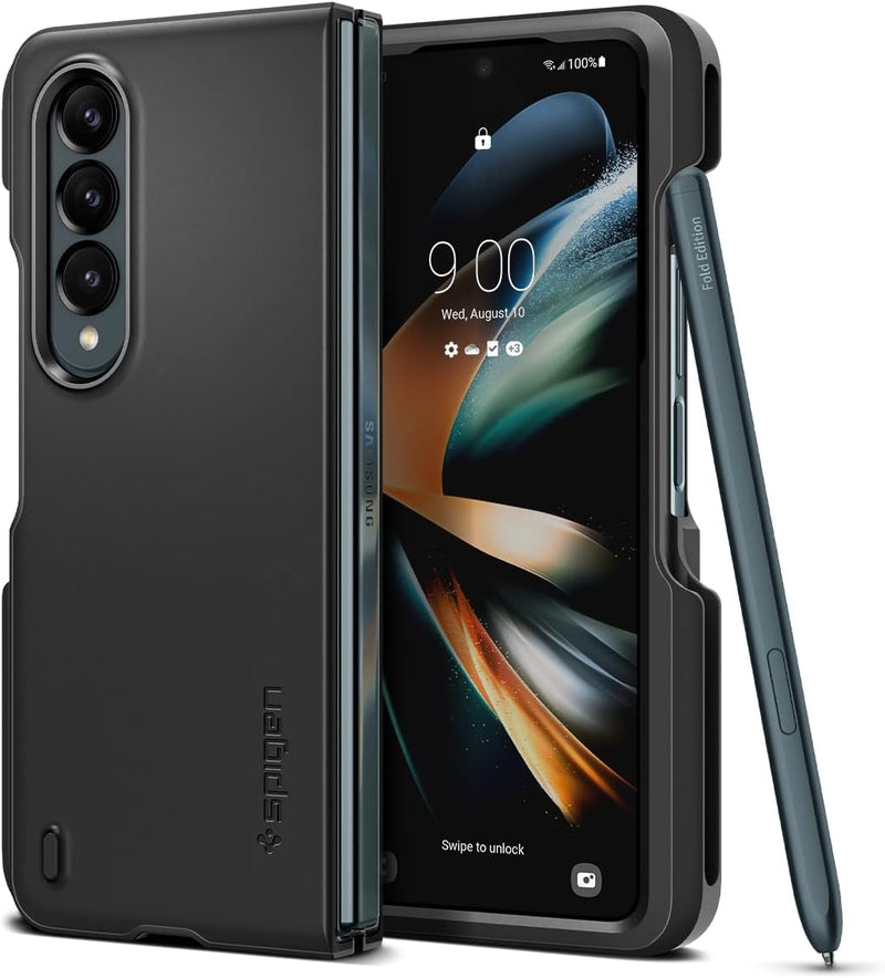 Spigen Thin Fit P Hülle Kompatibel mit Samsung Galaxy Z Fold 4 5G -Schwarz (S Pen Nicht inklusiv), S