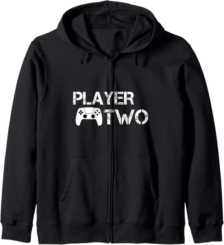 Player Two Spieler 2 Konsole Video Game Spieler Zockerin Kapuzenjacke